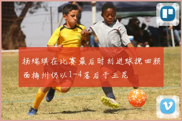 杨瑞琪在比赛最后时刻进球挽回颜面梅州仍以1-4落后于玉昆